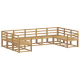 Outdoor Sofa Set 9 pcs White Solid Acacia Wood 3388218