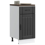 Kitchen Base Cabinet Lucca Black Engineered Wood 853708