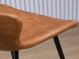 Bar Stools Set of 2, PU Leather Upholstered Bar Chairs, Breakfast Kitchen Counter Chairs with Backs, T3398P328311