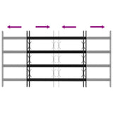 Security Grille for Windows with 4 Crossbars 3 pcs 63-114 cm 42031289
