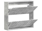 Wall-Mounted Shoe Cabinet ZWOLLE 71 x 17 x 86 cm Concrete Grey 896418