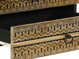 Bed Cabinet Black 50x33x62 cm Solid Rough Wood Mango 4018637