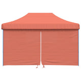 Foldable Party Tent Pop-Up with 4 Sidewalls Terracotta 4004981