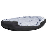 Reversible & Washable Dog Cushion Grey and Black 150x120x25 cm 171210