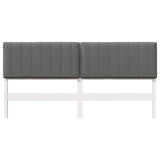Upholstered Headboard White and Light Grey 200 cm 880162