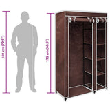 Fabric Wardrobe Brown 60721