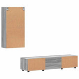 TV Cabinet Set FLORIN 3 pcs Grey Sonoma Engineered Wood 3397930