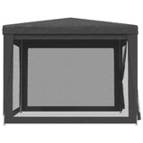 Party Tent with 4 Mesh Sidewalls Anthracite 3x3 m HDPE 319229