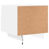 Bedside Cabinet Cool White Engineered Wood Compact 836798