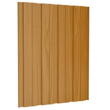 Roof Panels 36 pcs Galvanised Steel Light Wood 60x45 cm 317196