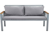 Garden lounge set, garden furniture set with comfortable cushions, double sofa, 2 armchairs and N606P239503E