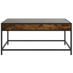 ZNTS Coffee Table with Infinity LED Smoked Oak 90x50x41 cm 847689