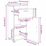 Bathroom Furniture Set TULUM 3 pcs Smoked Oak 60 x 34 x 63 cm 3398029
