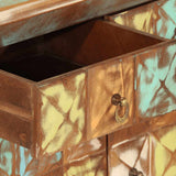 Drawer Cabinet Multicolour 70x35x70 cm Solid Wood Reclaimed 358186