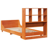 Bed Frame without Mattress Wax Brown 90x200 cm Solid Wood Pine 3323700