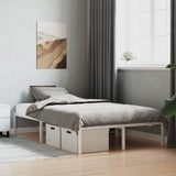 Metal Bed Frame without Mattress White 120x200cm 373671