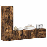 3 Piece TV Cabinet Set Smoked Oak Engineered Wood 3120227