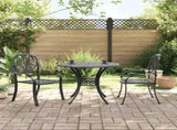 Bistro Set Black Cast aluminium Medium Bistro Set Round 3216323