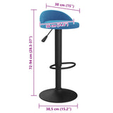 Bar Stool Blue Velvet 333594