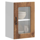 Kitchen Wall Cabinet with Glass Door Kalmar Old Wood Engineered Wood 853535