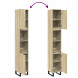Bathroom Cabinet Sonoma Oak 30x30x190cm Engineered Wood 849669