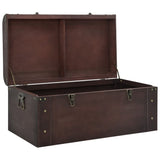 Treasure Chest with Latches Dark Brown 79.5x39.5x39.5 cm Plywood 4010548