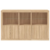 Sideboard with LED Lights Sonoma Oak 162x37x100 cm 3209144