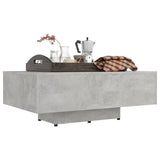 ZNTS Coffee Table Concrete Grey 85x55x31 cm Engineered Wood 803384