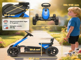 Pedal Go Kart for Kids 2-5 Years, with Silent EVA Wheels, Metal Frame, Blue T3398P378923