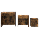 Nesting Tables 3 pcs Smoked Oak Engineered Wood 815225