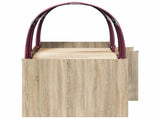 Bed with Tunnel 3 pcs Sonoma Oak and Red Engineered Wood 3423555