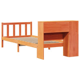 Bookcase Bed without Mattress Wax Brown 75x190 cm Small Single Solid Wood Pine 3321684