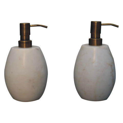 White Marble Soap Dispenser of 2 IN3224