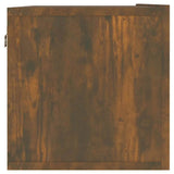 TV Wall Cabinet Smoked Oak 120x30x30 cm Engineered Wood 815099