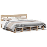 Bed Frame without Mattress 200x200 cm Solid Wood Pine 3302306
