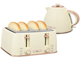 Kettle and Toaster Set, 1.7L 3000W Fast Boil Jug Kettle with Auto Shut Off, 4 Slice Toaster with 7 T3398P342262