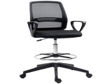 Ergonomic Mesh Back Draughtsman Chair, Tall Standing Desk Chair with Adjustable Height and Footrest T3398P329529