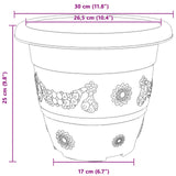 Plant Pots 24 pcs Black 30 x 25 cm Plastic 3403287