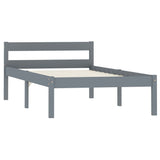 Bed Frame without Mattress Grey Solid Pine Wood 90x200 cm 283196