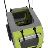 Pet Bike Trailer Green and Grey Oxford Fabric and Iron 93857
