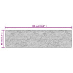 ZNTS Rug Washable 80x300 cm Black and Gold Anti Slip 337929