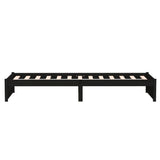 Bed Frame without Mattress Black Solid Wood 75x190 cm Small Single 814913