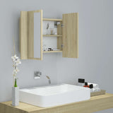LED Mirror Cabinet Sonoma Oak Engineered Wood, Acrylic Medium 804959