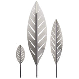 Garden Stake 3 pcs 116.5 x 35 x 3 cm Stainless Steel Silver 8013395