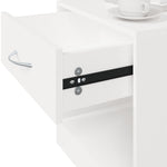 ZNTS Nightstand 2 pcs with Drawer White 242547