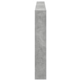 Headboard Cabinet with LED Concrete Grey 220x17x102 cm 839227