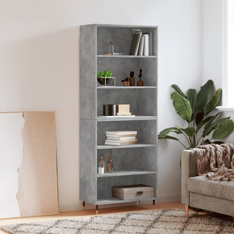 Highboard Concrete Grey 69.5x32.5x180 cm Engineered Wood 3189553