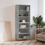 Highboard Concrete Grey 69.5x32.5x180 cm Engineered Wood 3189553