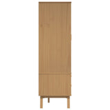 Wardrobe OLDEN Grey and Brown 76.5x53x172 cm Solid Wood Pine 358595