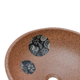 Countertop Basin Brown and Blue Round 41x14 cm Ceramic 155057